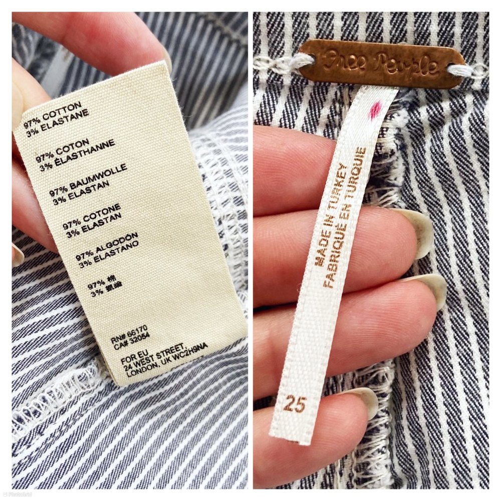 ❤️SOLD Free People Belle Skinny Striped High Waist Stretchy Casual Pants 25 - Picture 6 of 8